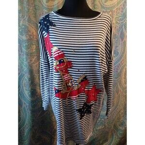 vintage 1990s "pizzazz" style oversized nautical knit top Size L
